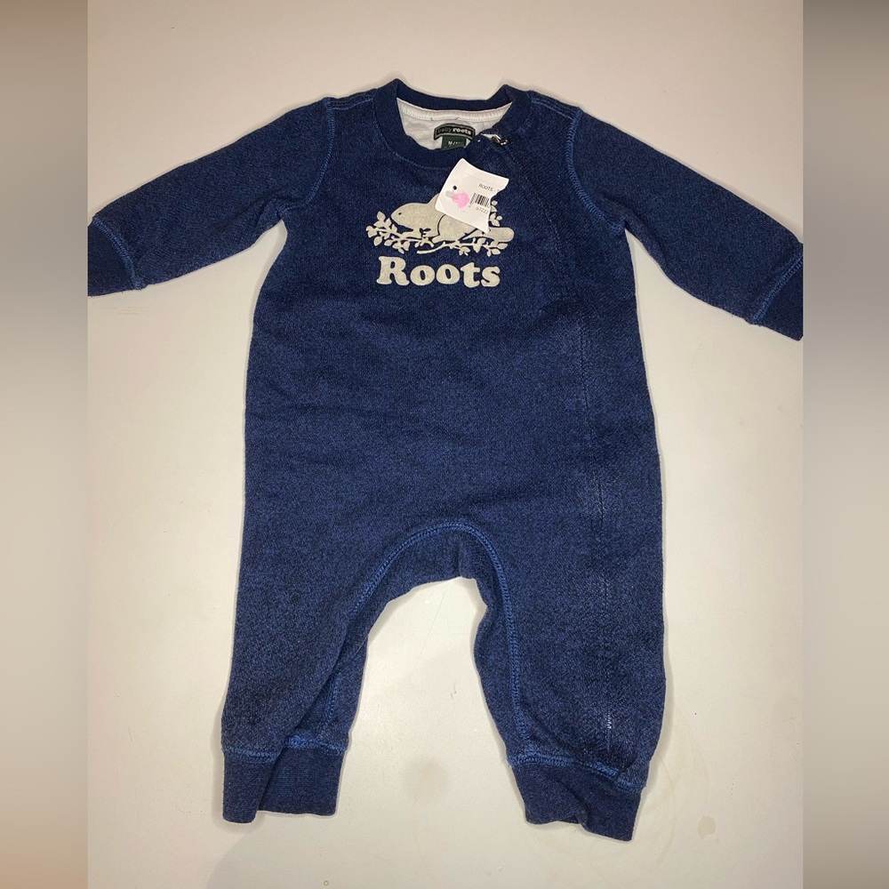 NWT Roots Navy Kids Footie One Piece M 6-12 M